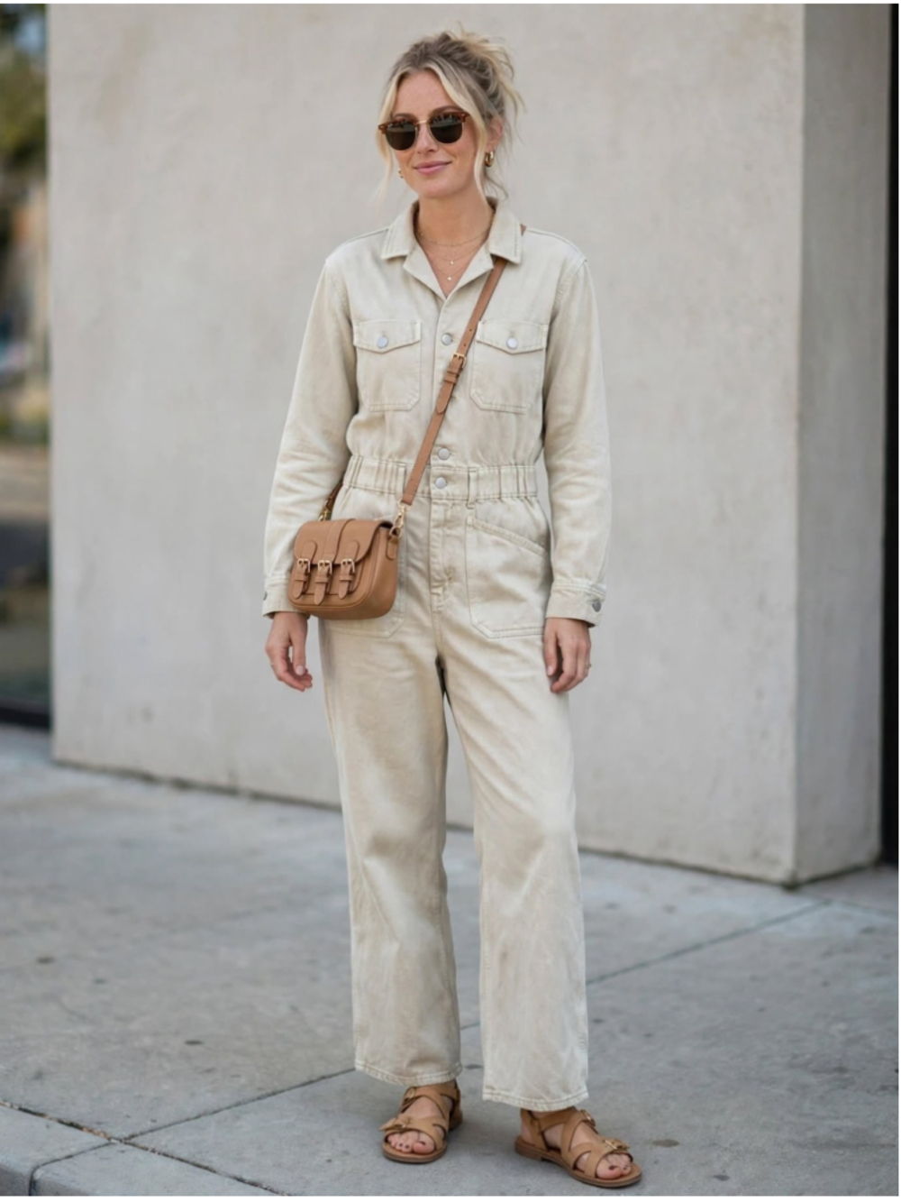 Women's Beige Jumpsuit